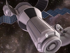game-ready satellite module 3D Model