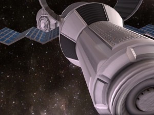 game-ready satellite module 3D Model