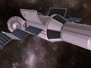 game-ready satellite module 3D Model