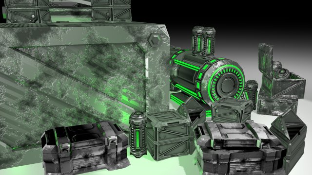 game-ready scifi industrial assets Modelo 3D .c4d .max .obj .3ds .fbx .stl .blend 