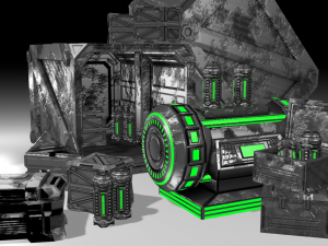 game-ready scifi industrial assets Modelo 3D