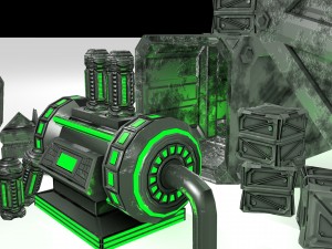 game-ready scifi industrial assets Modelo 3D