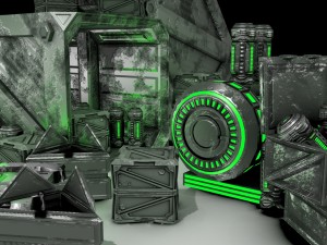 game-ready scifi industrial assets Modelo 3D