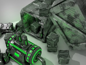 game-ready scifi industrial assets Modelo 3D