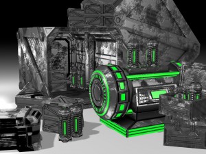 game-ready scifi industrial assets Modelo 3D