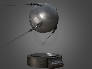 sputnik 1 game-ready model Modelo 3D