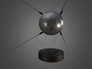 sputnik 1 game-ready model 3D Model