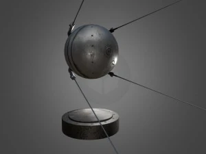 sputnik 1 game-ready model 3D Model