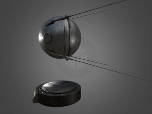 sputnik 1 game-ready model 3D Model