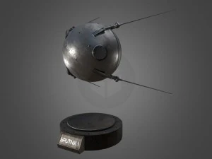 sputnik 1 game-ready model 3D Model