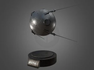 sputnik 1 game-ready model 3D Model