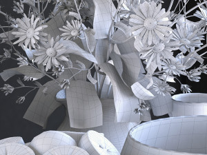 decorative set with grapefruit Model 3D