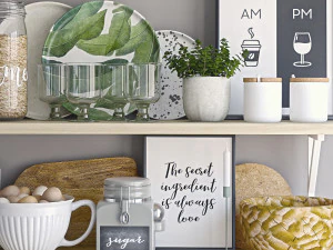 decorative set for the kitchen 3D Model