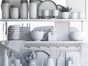decorative set for the kitchen 3D Model