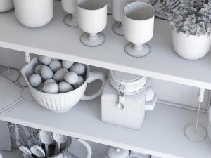 decorative set for the kitchen 3D Model