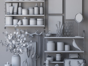 decorative set for a dressing table Modello 3D