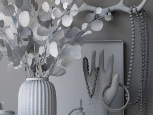 decorative set for a dressing table 3D Model