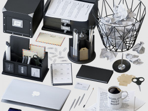 office supplies set 3D Model