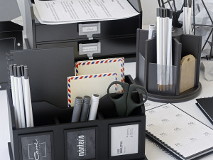 office supplies set 3D 모델