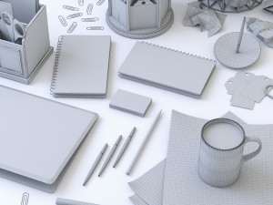 office supplies set 3D मॉडल