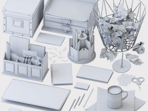 office supplies set 3D मॉडल