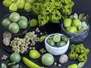 fruits green 3Dモデル