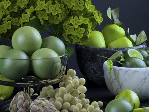 fruits green Modelo 3D
