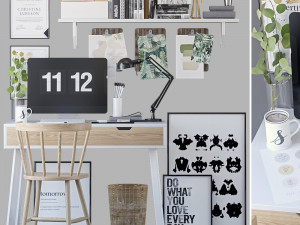 decorative office set Model 3D