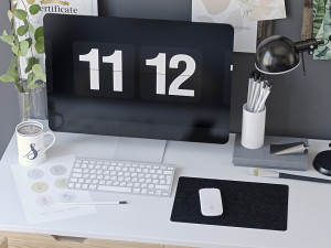 decorative office set Model 3D