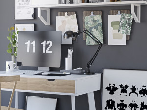 decorative office set Model 3D