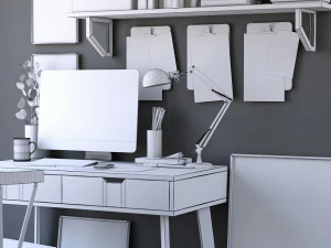 decorative office set 3D Model