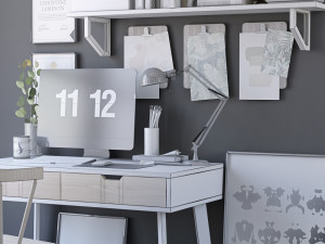 decorative office set Model 3D