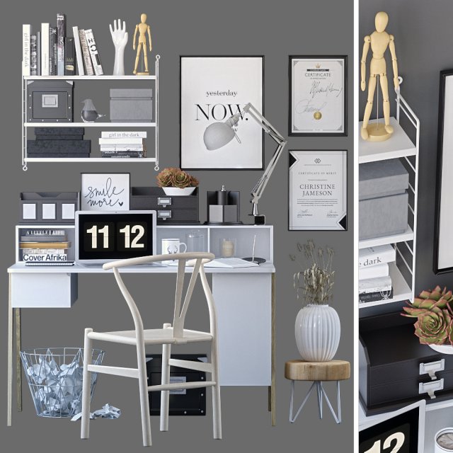 office set 3D मॉडल .c4d .max .obj .3ds .fbx .stl .blend 
