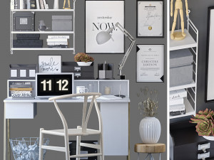 office set Modelo 3D