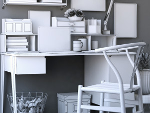 office set 3D मॉडल