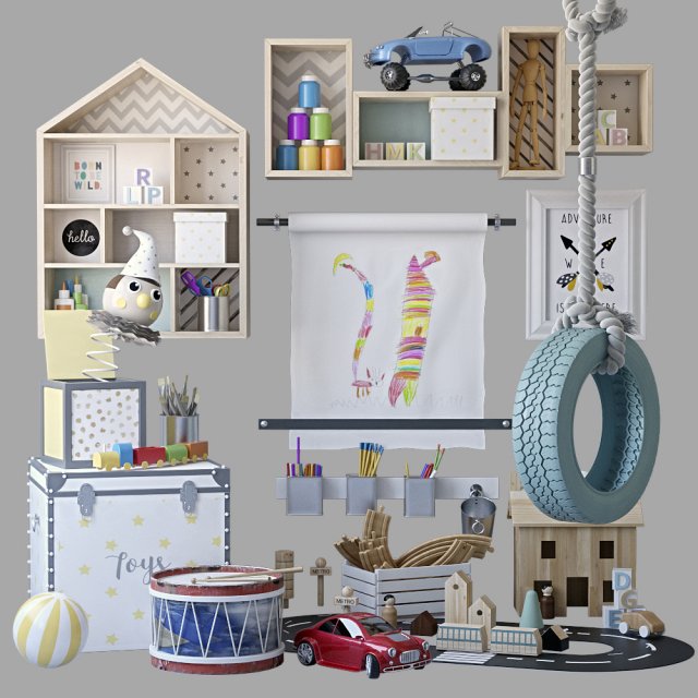 decor for children 3D Model .c4d .max .obj .3ds .fbx .stl .blend 