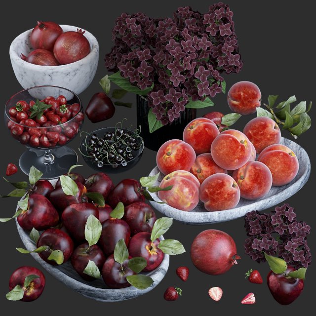 fruits red 3Dモデル .c4d .max .obj .3ds .fbx .stl .blend 