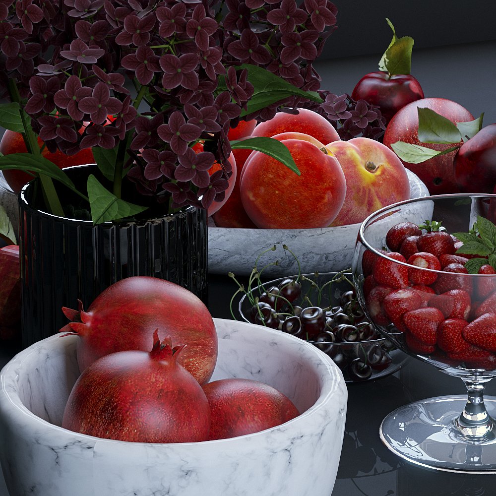 Fruits Red 3d Model In Fruit 3dexport