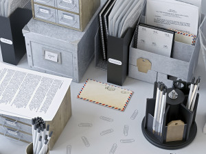 office supplies set 3D Модель