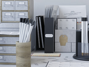 office supplies set 3D Модель