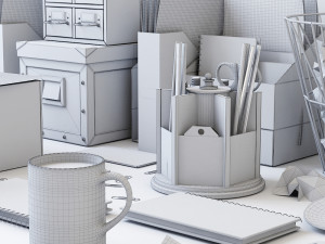 office supplies set 3D Модель