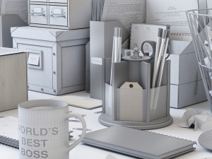 office supplies set 3D Модель