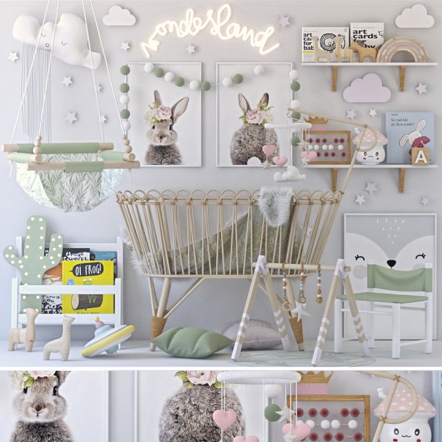 decor for childroom Modelo 3D .c4d .max .obj .3ds .fbx .stl .blend 