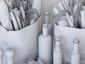 grocery bags 3D 모델