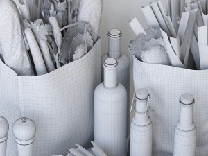 grocery bags 3D Model