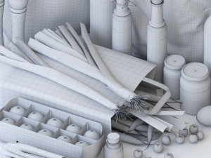 grocery bags 3D 모델
