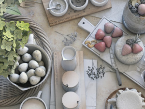 breakfast tableware 3D Модель