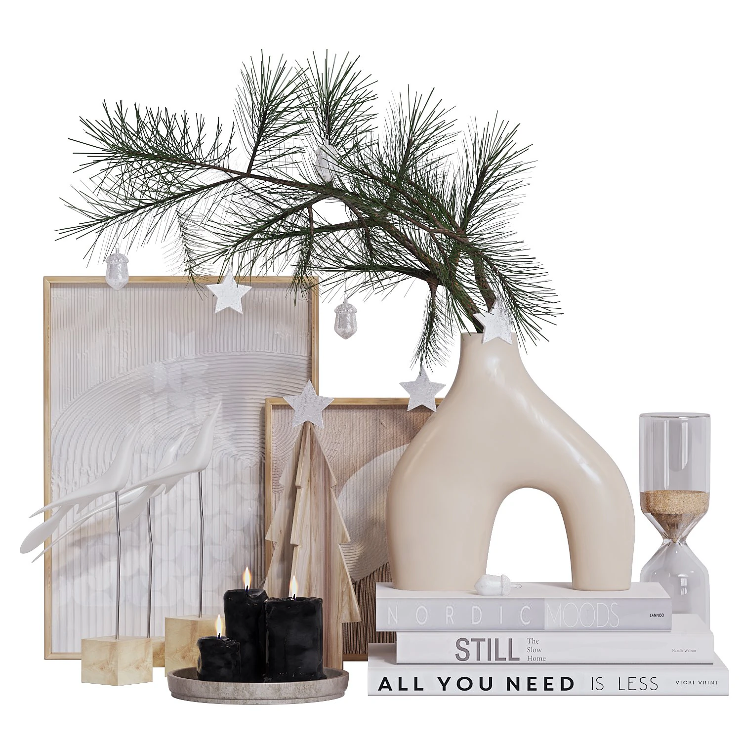 decorative x-mas set 3D Model .c4d .max .obj .3ds .fbx .stl .blend