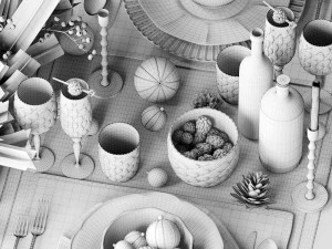 juego de vajilla Modelo 3D