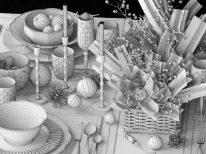 juego de vajilla Modelo 3D